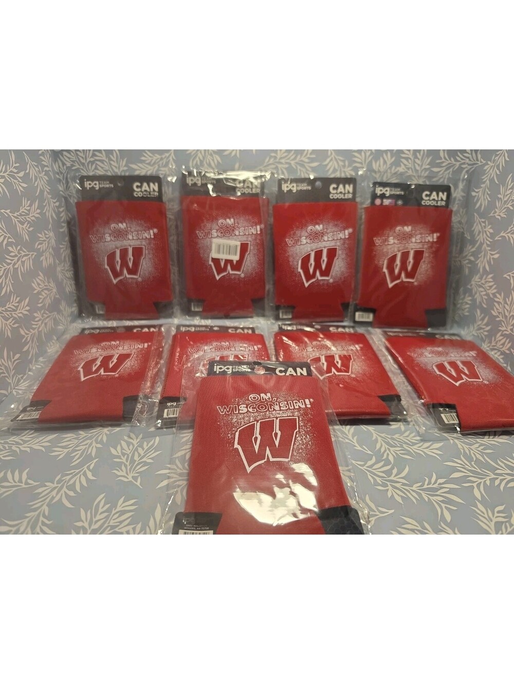 New Team Sports On, Wisconsin Lot of 9 New Officially Licensed Can Koozies